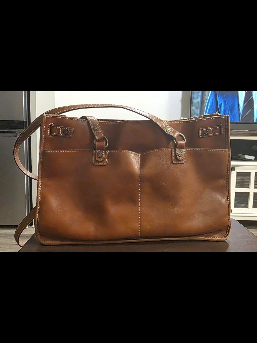 Nice Patricia Nash Brown Leather Tote Bag